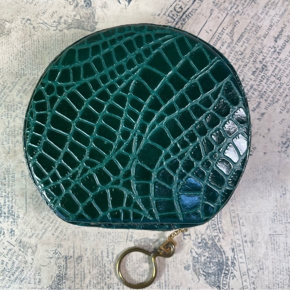 WALES Sweetheart vintage Compact Coin Change Purse Round Zipper - Picture 3 of 10